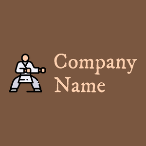 Karate logo on a Old Copper background - Sport