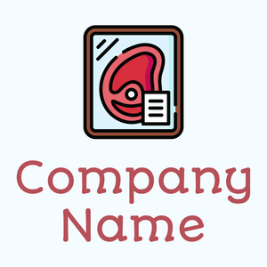 Steak logo on a Blue background - Food & Drink