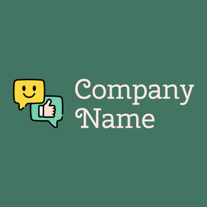 Chat logo on a Dark Green Copper background - Abstrato