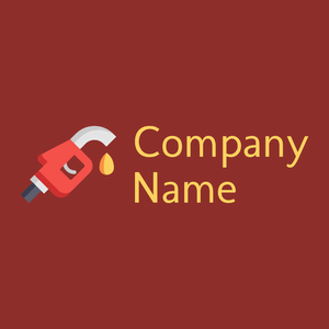 Fuel logo on a Bright Red background - Abstracto