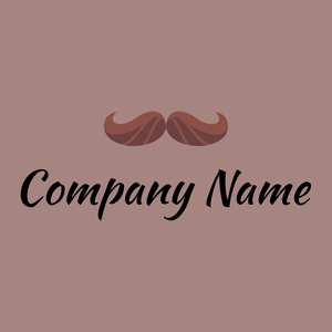 Mustache logo on a Almond Frost background - Fashion & Beauty
