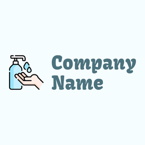 Liquid soap logo on a Azure background - Reinigung & Wartung