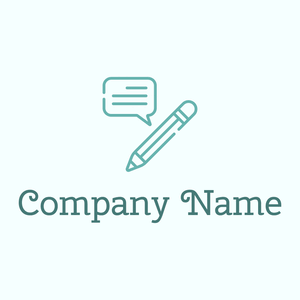 Copywriting logo on a Azure background - Arte & Entretenimiento