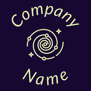 Spiral galaxy logo on a Midnight Blue background - Abstrato