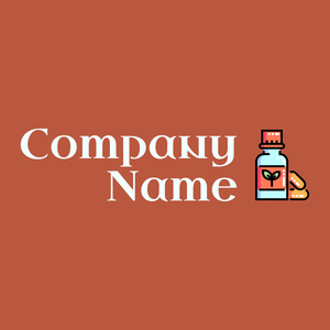 Medicine logo on a Flame Pea background - Medical & Farmacia