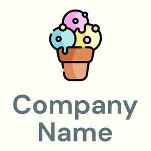 Ice cream logo on a Ivory background - Essen & Trinken