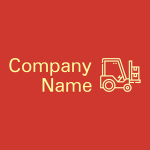 Forklift logo on a Persian Red background - Handel & Beratung