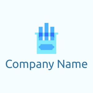 Blue Chalk box logo on a blue background - Educación