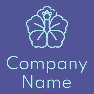 Hibiscus blue logo on a Governor Bay background - Blumen