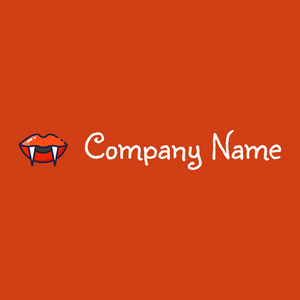 Vampire logo on a Harley Davidson Orange background - Abstracto