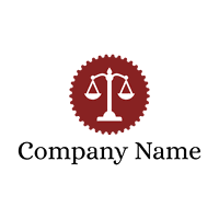 Logotipo de balanza de justicia roja - Empresa & Consultantes Logotipo