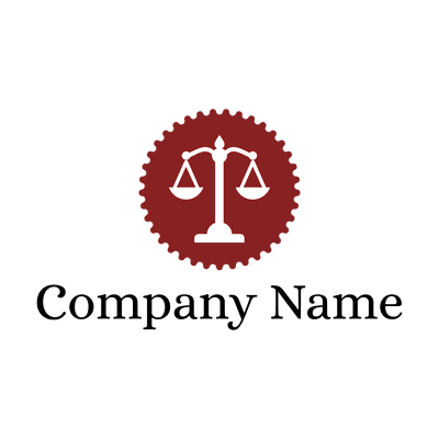 Logotipo de balanza de justicia roja - Comunidad & Sin fines de lucro Logotipo