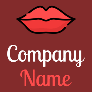 Lips logo on a Flame Red background - Moda & Belleza