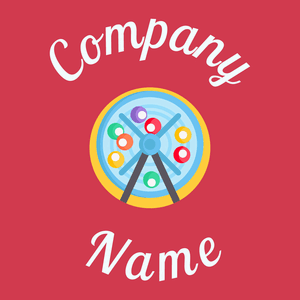 Lottery logo on a Brick Red background - Juegos & Entretenimiento