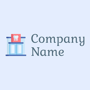 Dental clinic logo on a Alice Blue background - Medizin & Pharmazeutik