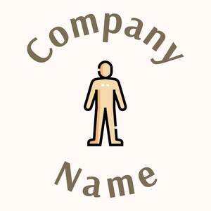 Human body logo on a Seashell background - Hospital & Farmácia