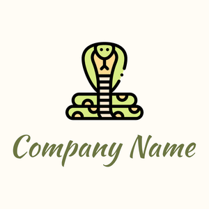 Snake logo on a Floral White background - Animaux & Animaux de compagnie