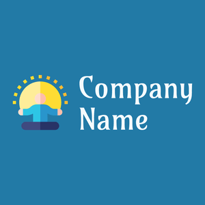 Meditation logo on a Pelorous background - Religious