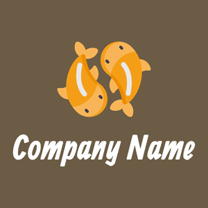 Koi fish on a Tobacco Brown background - Eten & Drinken