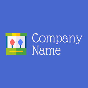 Cotton Candy logo on a Blue background - Abstrait