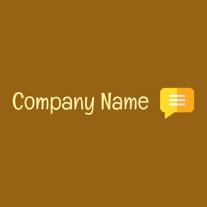 Comment logo on a Golden Brown background - Communicações
