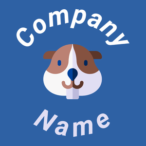 Guinea pig logo on a Lochmara background - Tiere & Haustiere