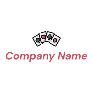 Poker cards logo on a White background - Juegos & Entretenimiento
