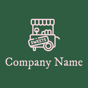 candy shop logo on a green background - Abstrakt