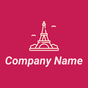 Eiffel tower logo on a Cardinal background - Arquitetura