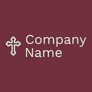 Cross logo on a Merlot background - Abstract