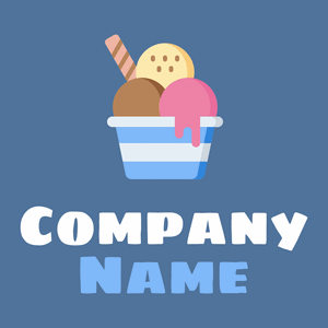 Ice cream logo on a San Marino background - Essen & Trinken