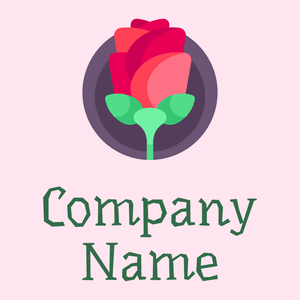 Rounded Rose logo on a Lavender Blush background - Dating