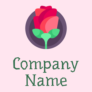 Rounded Rose logo on a Lavender Blush background - Computer