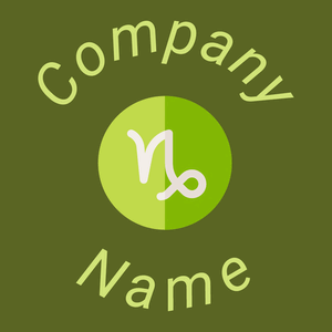 Capricorn logo on a green background - Abstrato