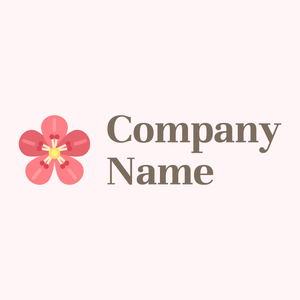 Cherry blossom logo on a Snow background - Floral