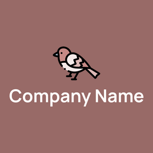 Sparrow logo on a Copper Rose background - Animales & Animales de compañía