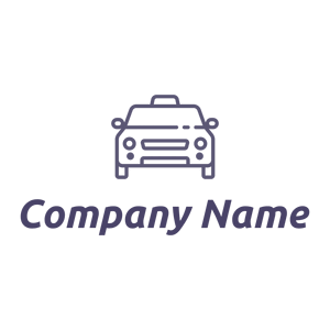 Outlined Taxi logo on a White background - Automobile & Véhicule