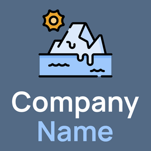 Glacier logo on a Kashmir Blue background - Abstrato