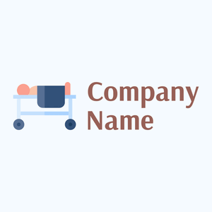 Dead body logo on a Alice Blue background - Hospital & Farmácia