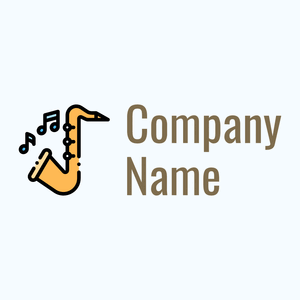 Saxophone logo on a Alice Blue background - Arte & Entretenimiento