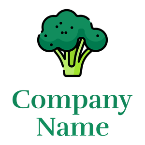Broccoli logo on a White background - Comida & Bebida