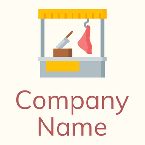 Butcher shop logo on a White background - Food & Drink