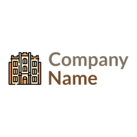 School building logo on a white background - Educación