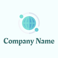 Global network logo on a Azure background - Web