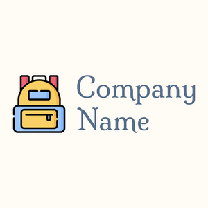 School bag logo on a Floral White background - Abstract