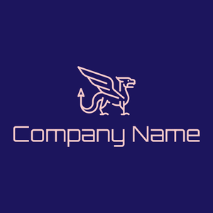 Dragon logo on a Midnight Blue background - Dieren/huisdieren
