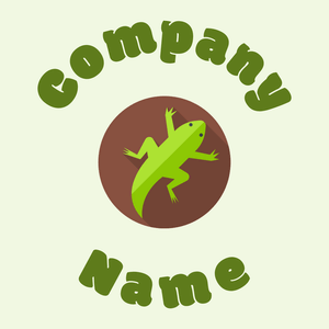Lizard logo on a Rice Flower background - Dieren/huisdieren