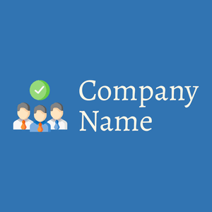 Team logo on a Lochmara background - Negócios & Consultoria