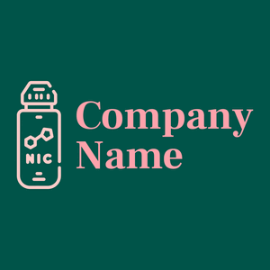 Nicotine logo on a Sherpa Blue background - Abstracto