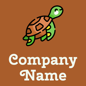 Sea turtle logo on a Rose Of Sharon background - Abstracto